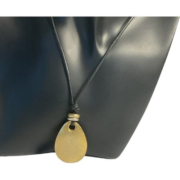 Handcrafted Metal Teardrop Pendant Necklace - Picture 2 of 5